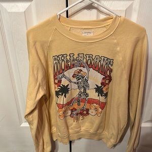 Yellow Billabong Skeleton Sweatshirt